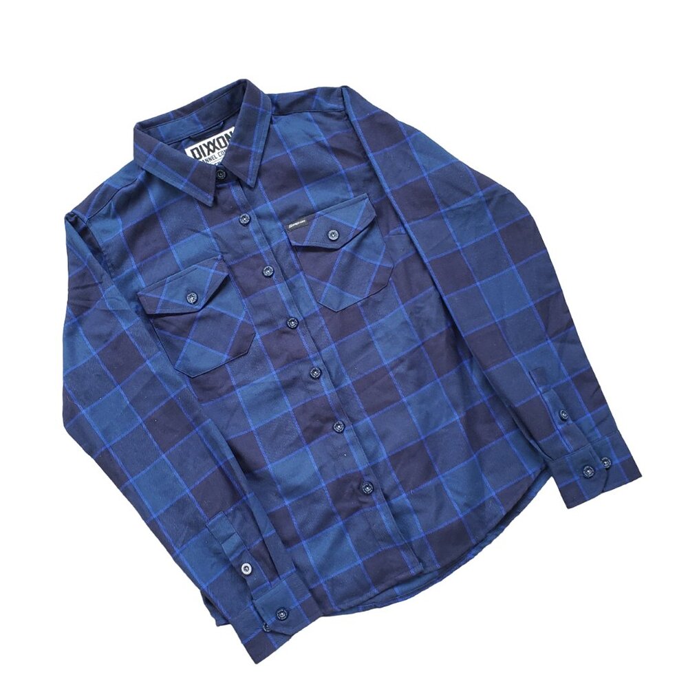 Dixxon x Snap On Tools Blue Plaid Flannel Shirt Womens Medium